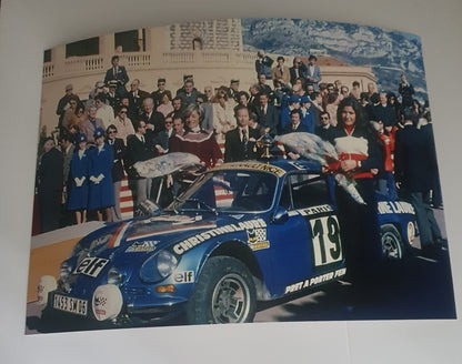 Photo Michèle Mouton – Alpine A110 1600 S – Rallye Monte-Carlo 1976 – 15x20