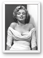 Photo Encadrée Marilyn Monroe - Noir et blanc - (Cadre Bois Blanc) - 15×20