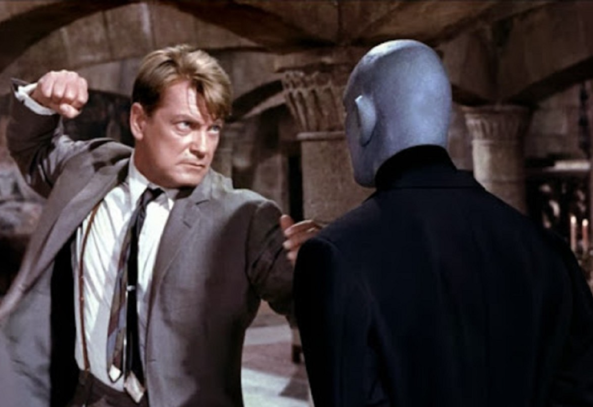 Photo Jean Marais – Fantômas (1964) – Combat Masqué – Scène Culte Cinéma – 15×20