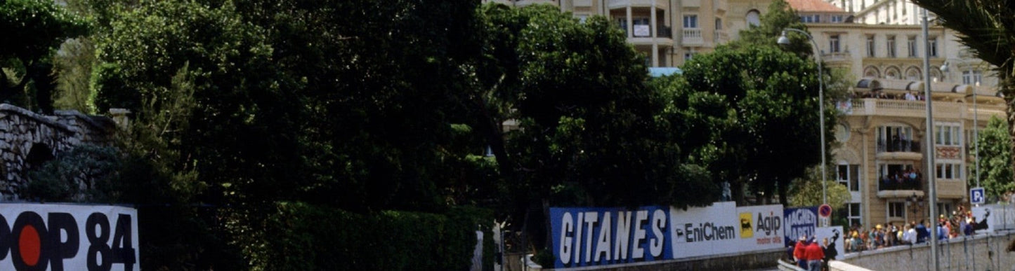 Photo Ayrton Senna devant Alain Prost – GP de Monaco 1989 – Virage Loews – 15×20
