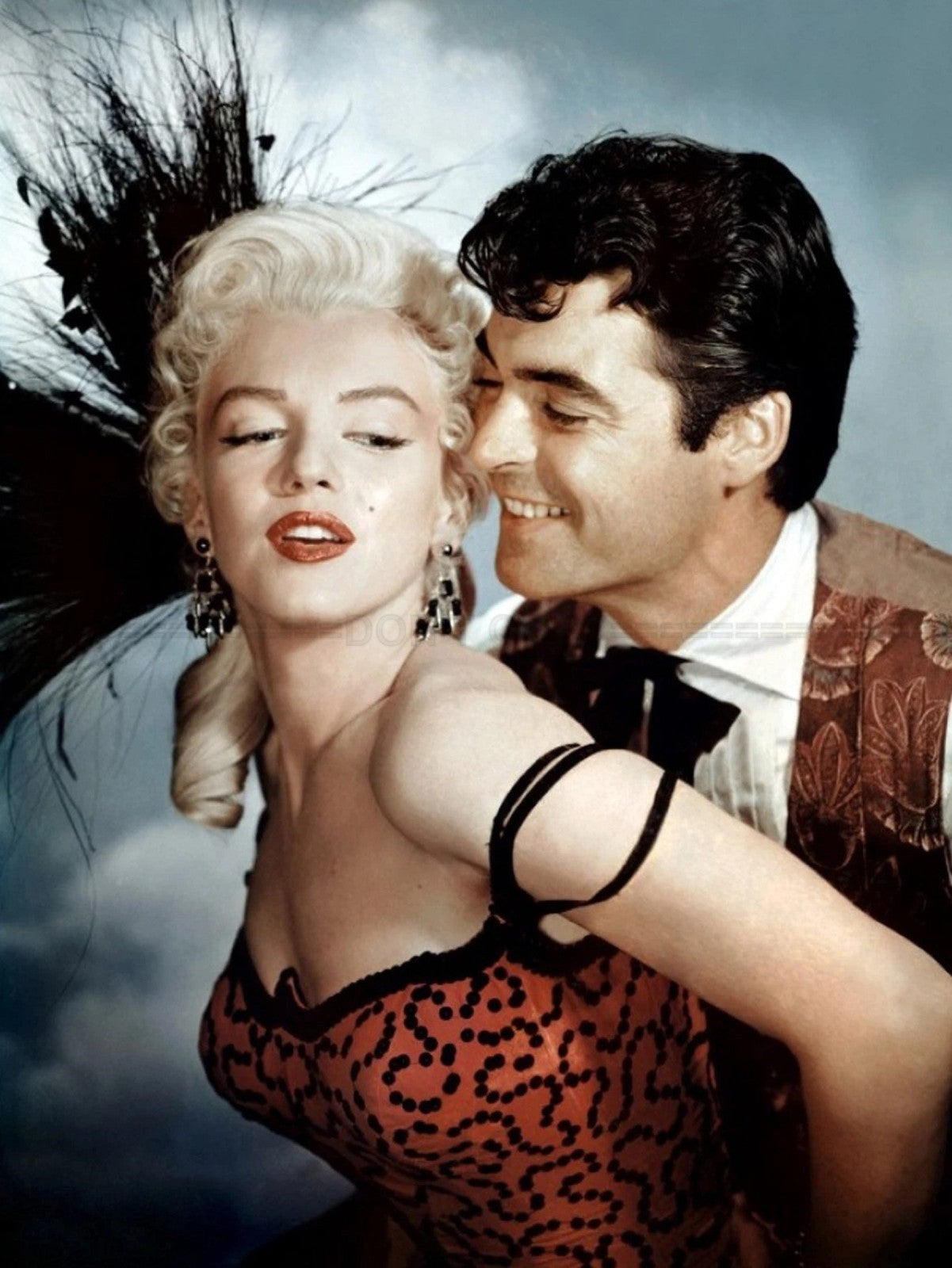 Photo Marilyn Monroe & Rory Calhoun - Rivière sans retour (1954) - 15x20