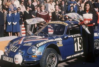 Photo Michèle Mouton – Alpine A110 1600 S – Rallye Monte-Carlo 1976 – 15x20