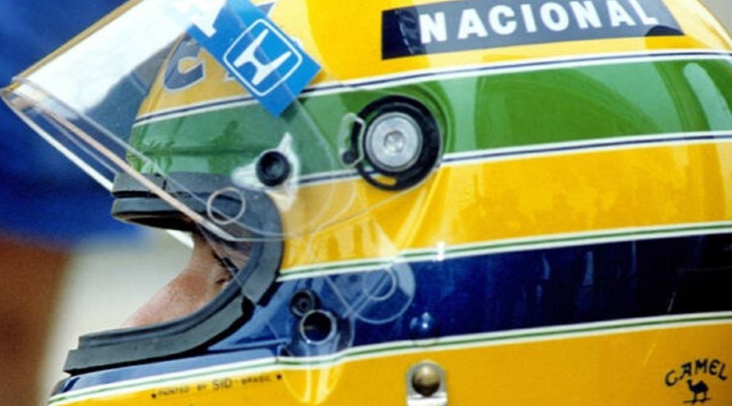 Photo Ayrton Senna – Casque iconique Nacional – F1 Jerez 1987 – Cockpit – 15×20