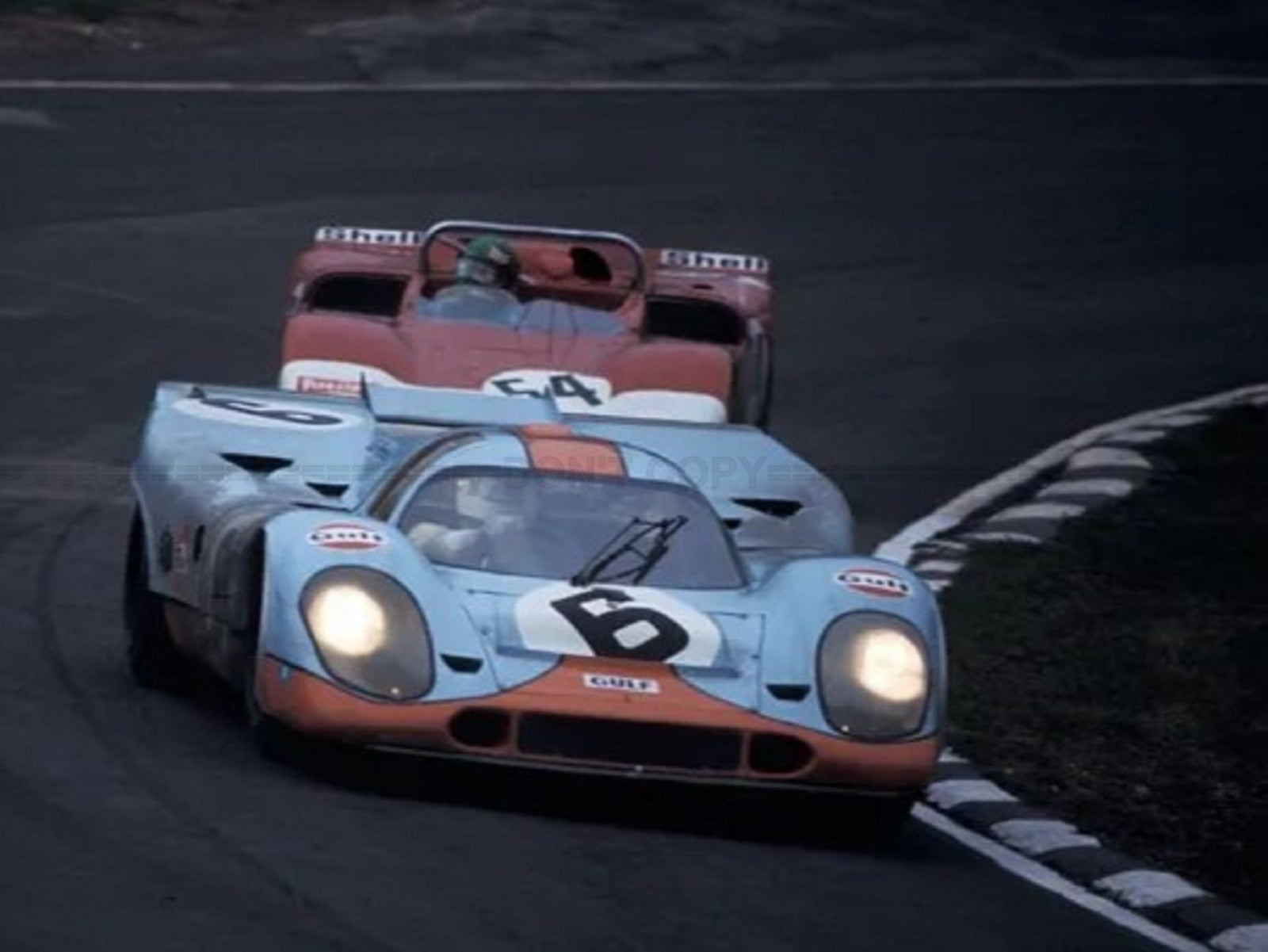 Photo Jo Siffert & Derek Bell - Porsche 917K - Brands Hatch (1971) - 15x20