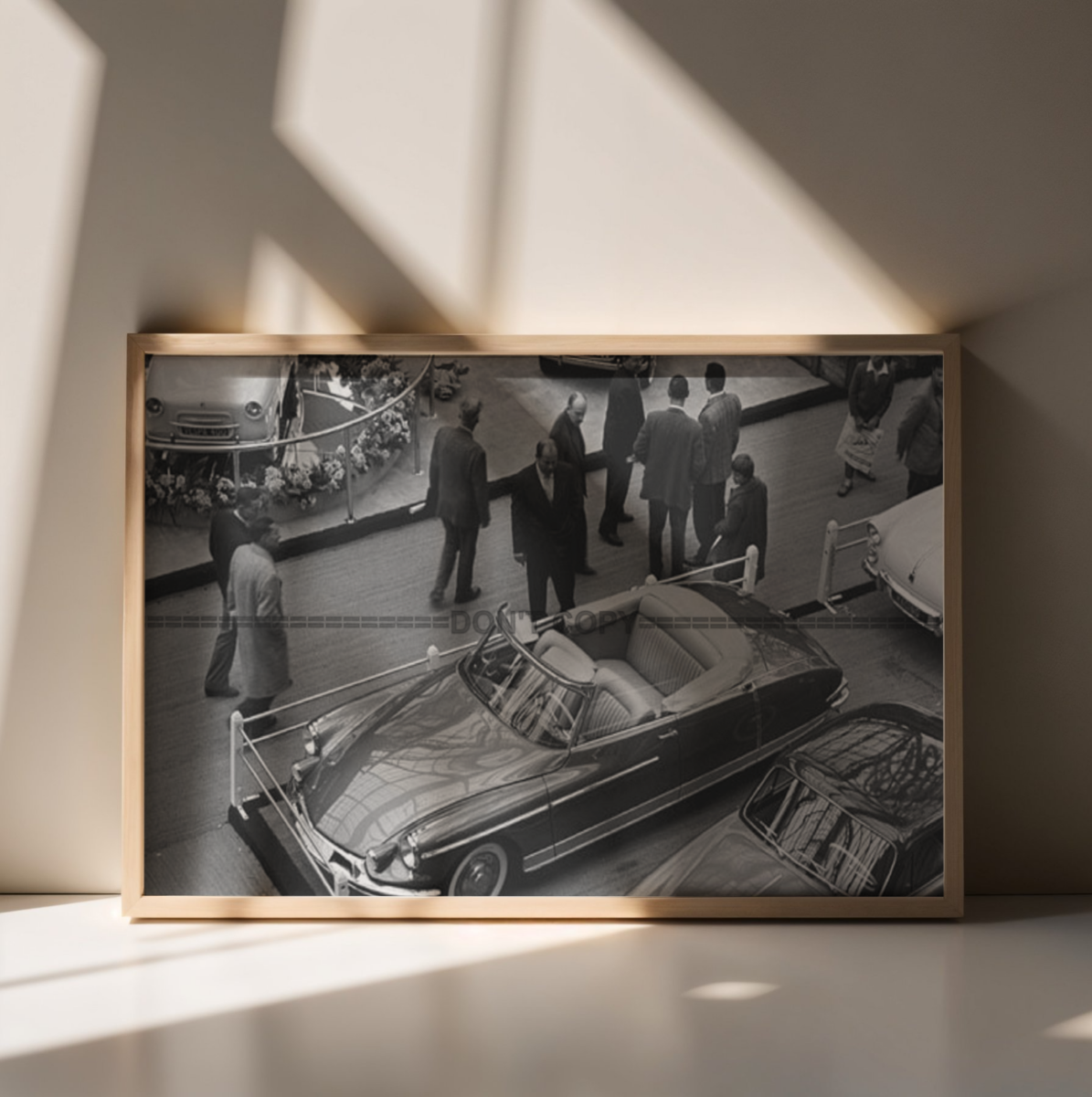 Photo Citroën DS 19 Cabriolet Chapron – Élégance Française – Expo – 1958 – 15×20