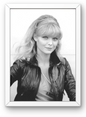 Photo Encadrée Michelle Pfeiffer - Noir et blanc - (Cadre Bois Blanc) - 15x20