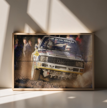 Photo Michèle Mouton – Audi Quattro – Lombard RAC Rally  1984 – Groupe B – 15x20
