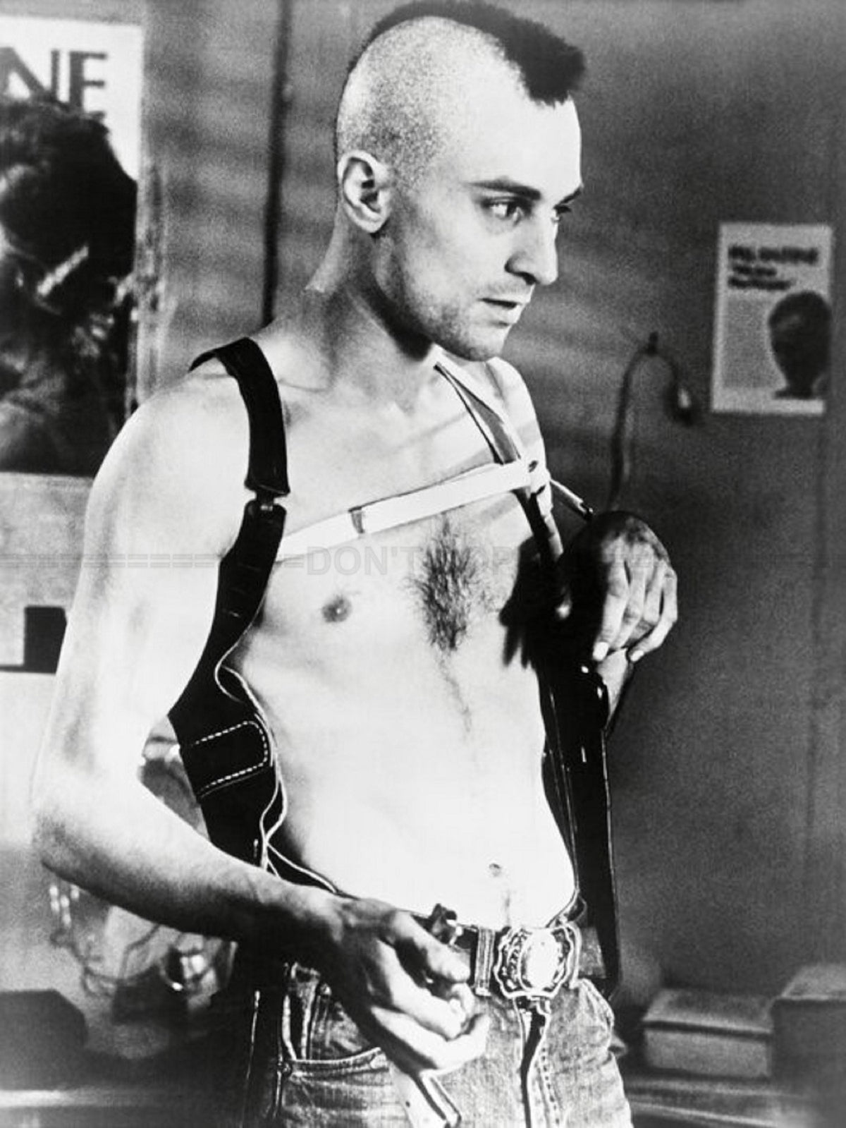 Photo Robert De Niro - Taxi Driver (1976) - Noir et blanc - 15x20