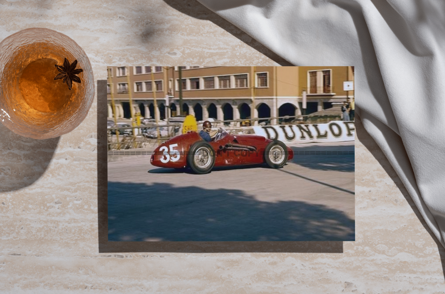 Photo Juan Manuel Fangio – Maserati 250F Proto – GP F1 de Monaco (1957) – 15x20