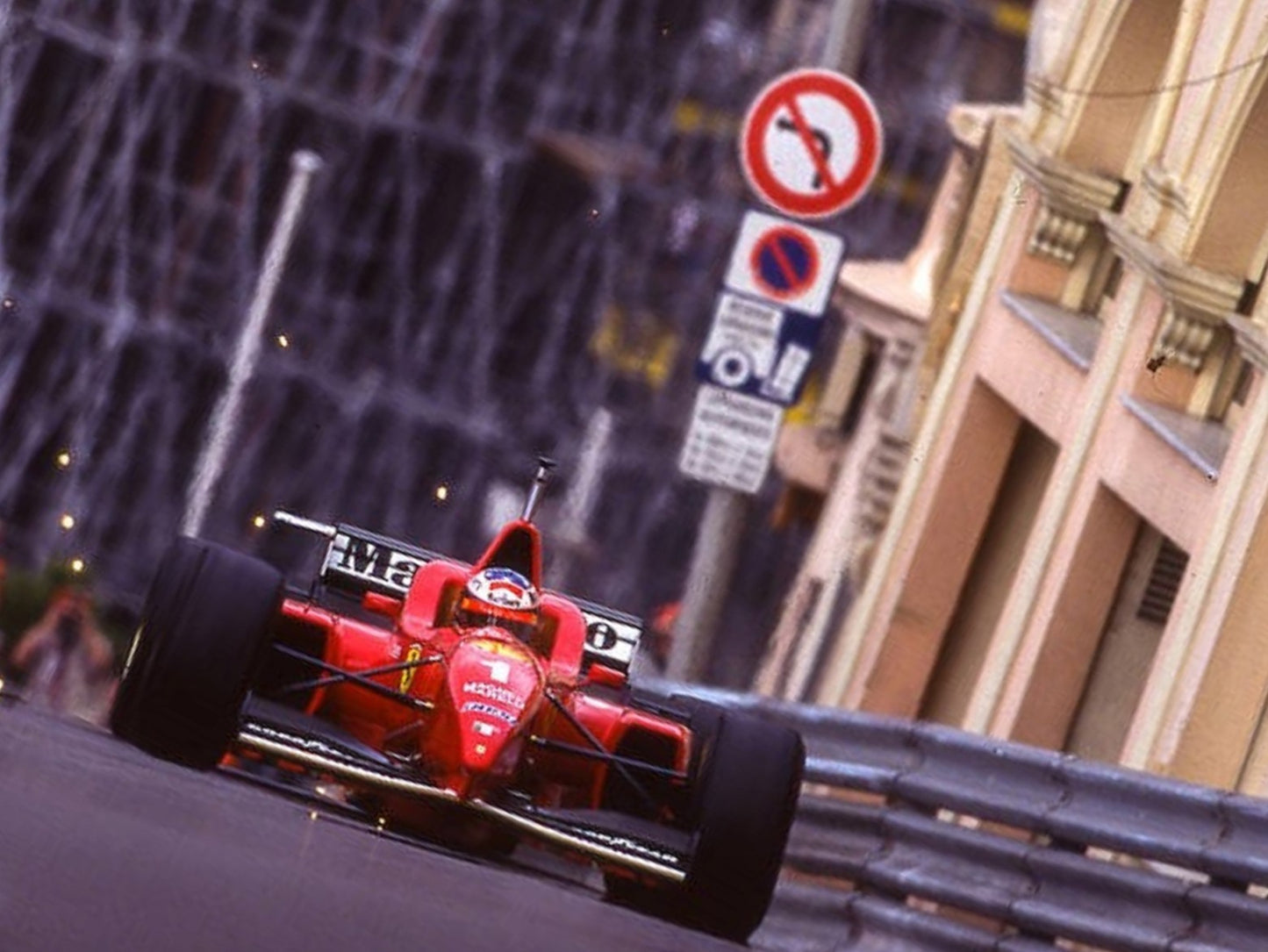 Photo Michael Schumacher – GP Monaco 1996 – Ferrari – Circuit mythique – 15×20