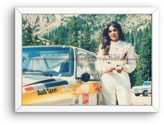 Photo Encadrée Michèle Mouton – Audi Sport Quattro S1 – Pikes Peak 1985 – 15×20