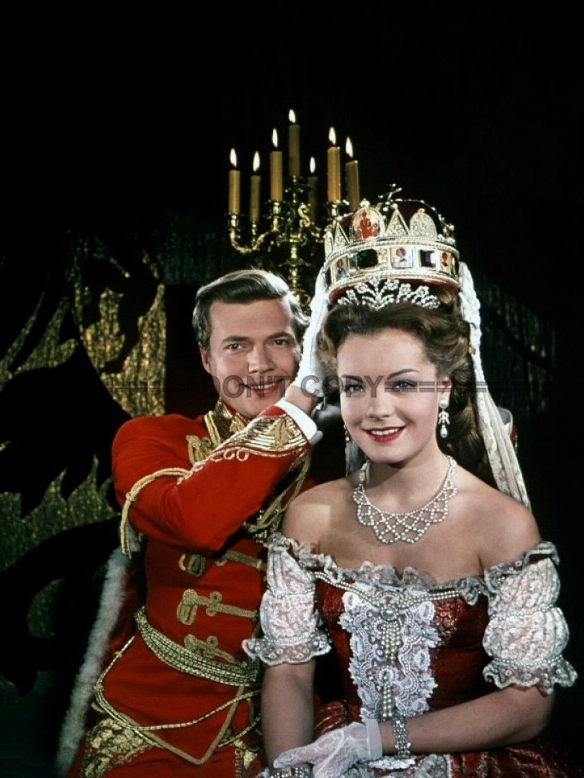 Photo Romy Schneider & Karlheinz Böhm - Sissi Impératrice 1955