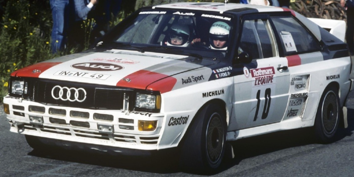 Photo Michèle Mouton – Audi Quattro A2 – Tour de Corse Rallye 1983 – 15×20