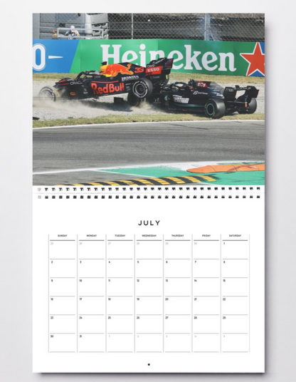 Photo Lewis Hamilton & Max Verstappen – GP d’Italie F1, Crash Monza 2021 – 15×20