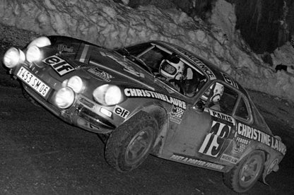 Photo Michèle Mouton & F. Conconi – Alpine A110 Rallye Monte-Carlo 1976 – 15x20