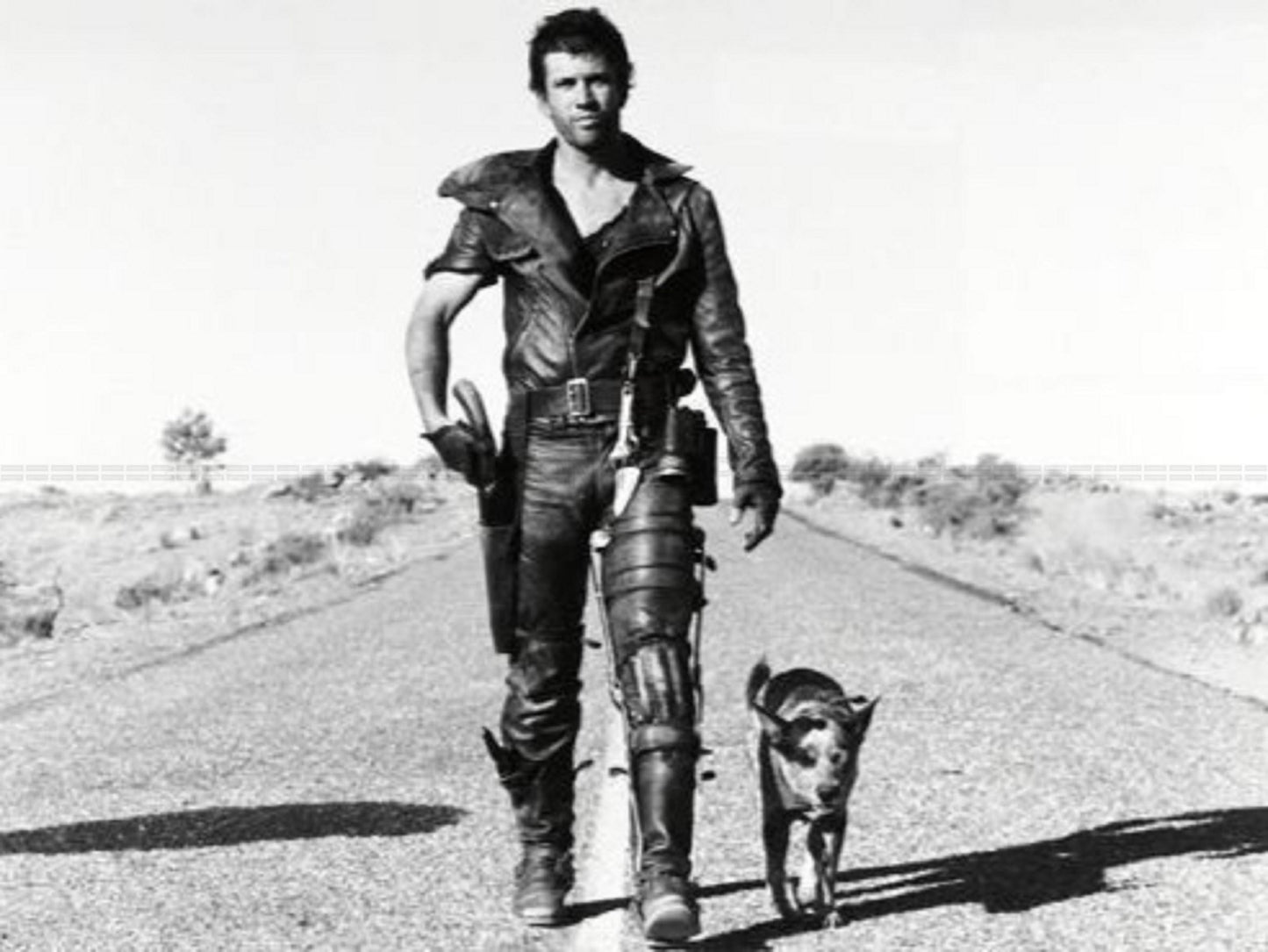 Photo Mel Gibson - Mad Max 2 : Le Défi (1981) - Noir et blanc - 15×20