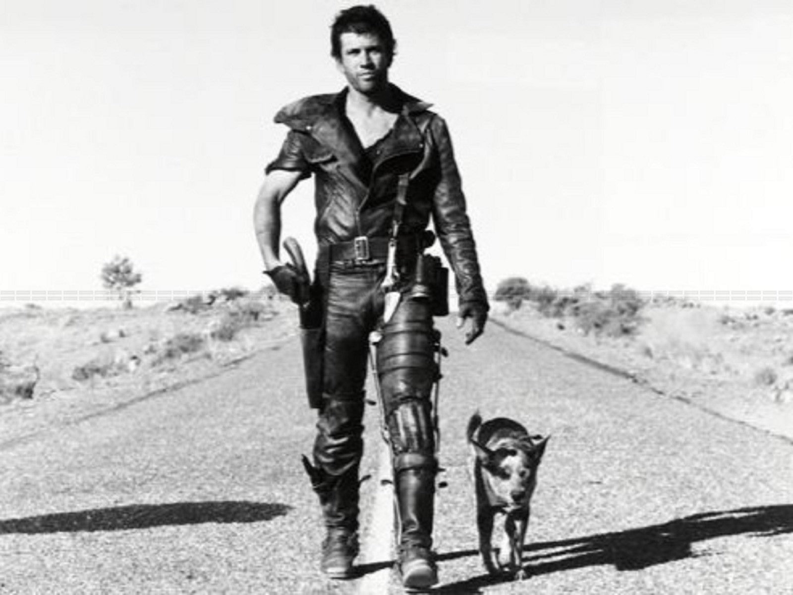 Photo Mel Gibson - Mad Max 2 : Le Défi (1981) - Noir et blanc - 15×20