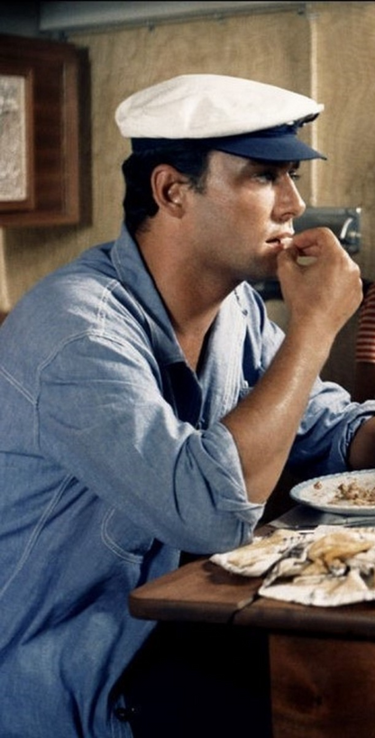 Photo A. Delon, M. Laforêt, M. Ronet – Plein Soleil 1960 – Scène Cinéma – 15×20