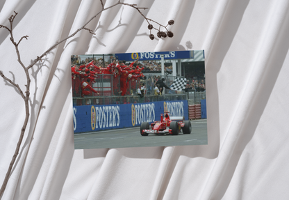 Photo Michael Schumacher – GP Formule 1 - Victoire à Silverstone (2004) – 15x20