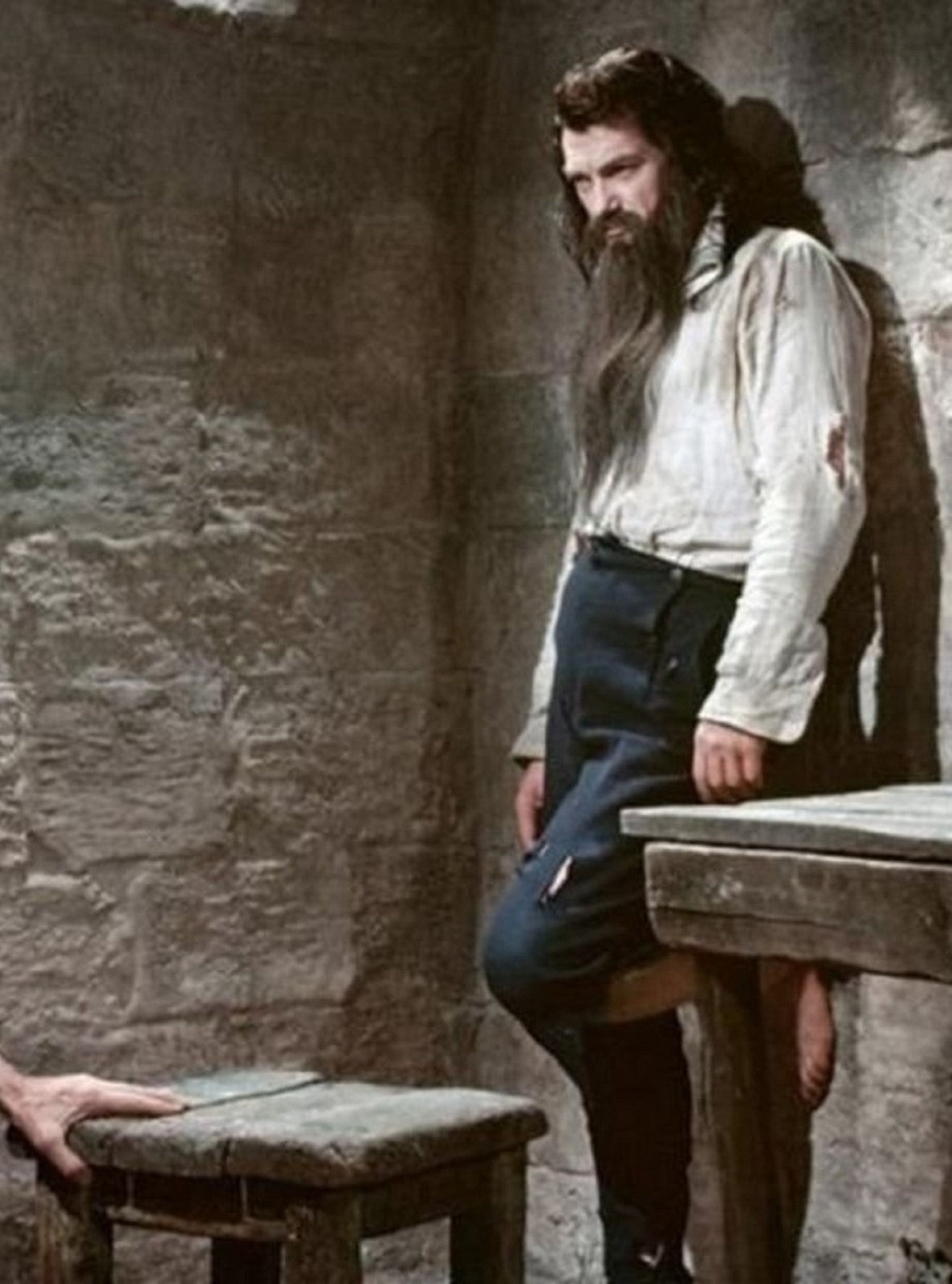 Photo Jean Marais & Gualtiero Tumiati – Le Comte de Monte Cristo 1954 – 15x20
