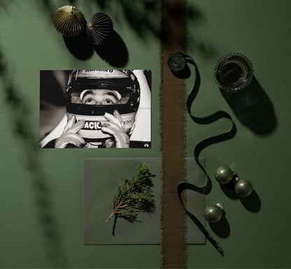 Photo Ayrton Senna – The Eyes – Regard sous le casque – Photo iconique – 15×20