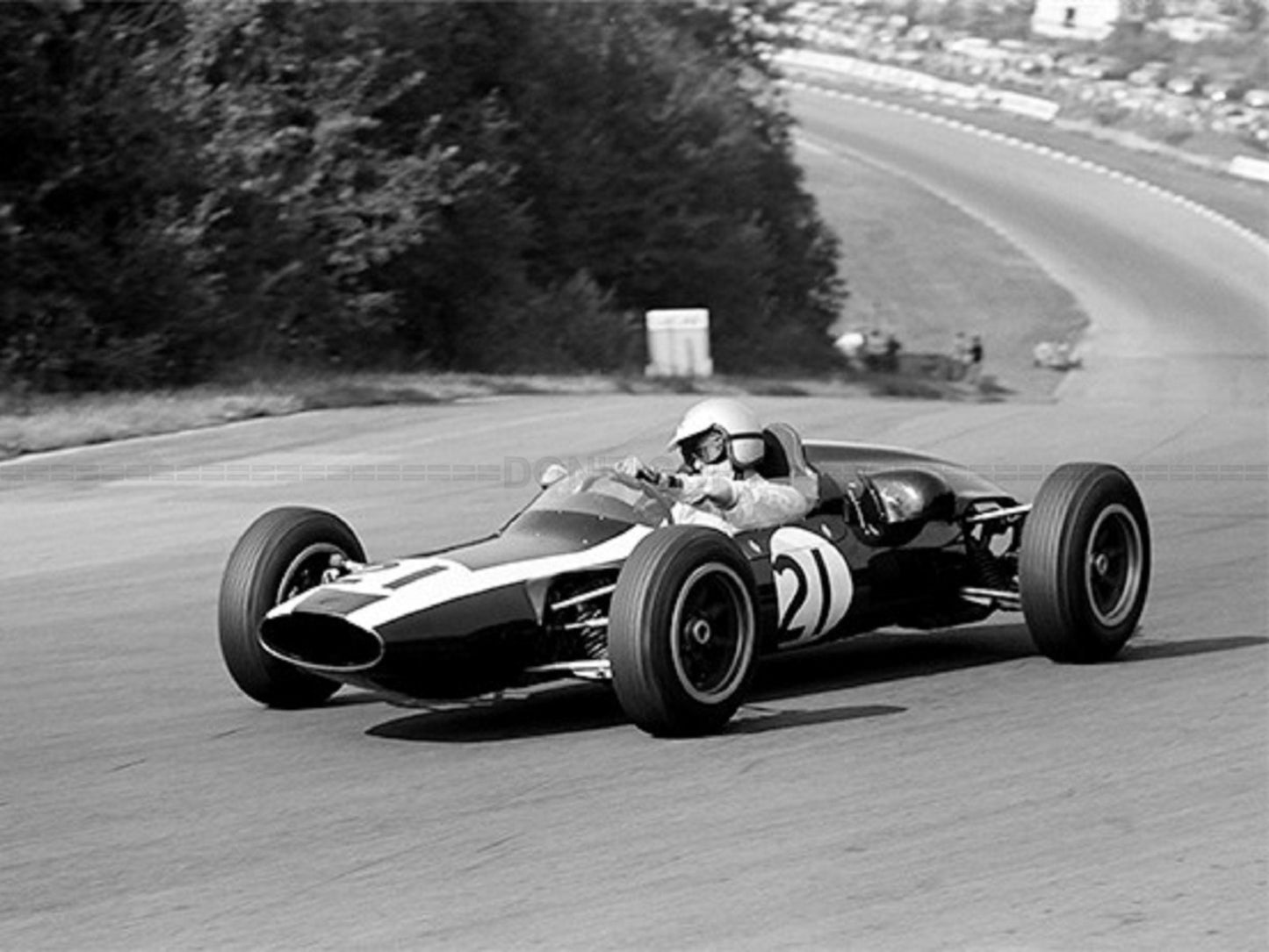 Photo Tim Mayer - Brands Hatch (1963) - Noir et blanc - 15x20