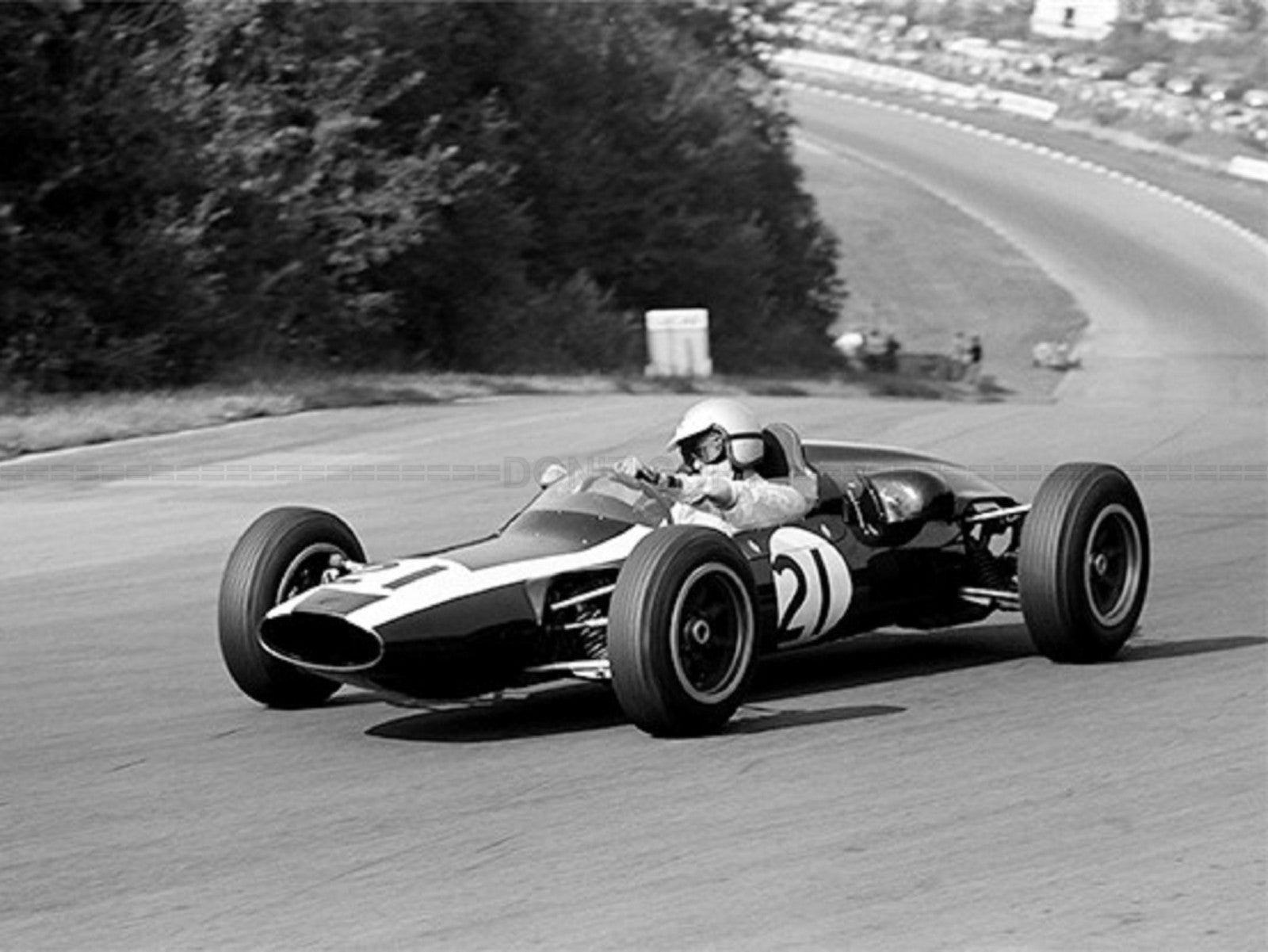 Photo Tim Mayer - Brands Hatch (1963) - Noir et blanc - 15x20
