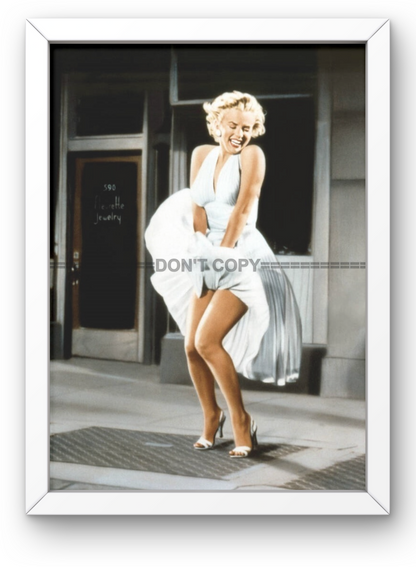 Photo Encadrée Marilyn Monroe - Sept Ans de Réflexion 1955 - Cadre Bois - 15x20