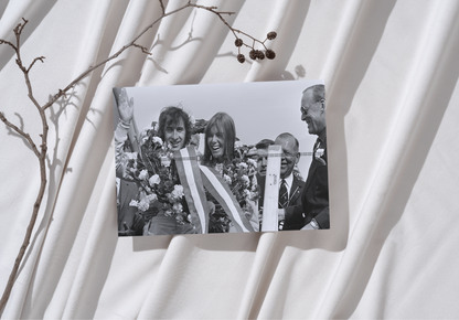 Photo Jackie Stewart – Matra – Vainqueur GP F1 Zandvoort (1969) – Podium – 15×20