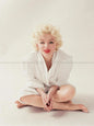 Photo Marilyn Monroe en robe blanche par Milton Greene en 1955 - Couleur - 15x20