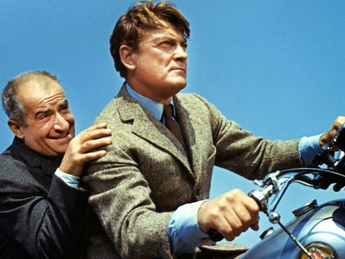 Photo Louis de Funès & Jean Marais – Fantômas (1964) – Scène Action Moto – 15×20