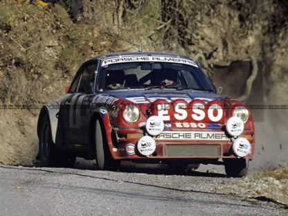 Photo J-L Therier & M. Vial – Porsche 911 SC – Rallye Monte-Carlo (1982) – 15×20