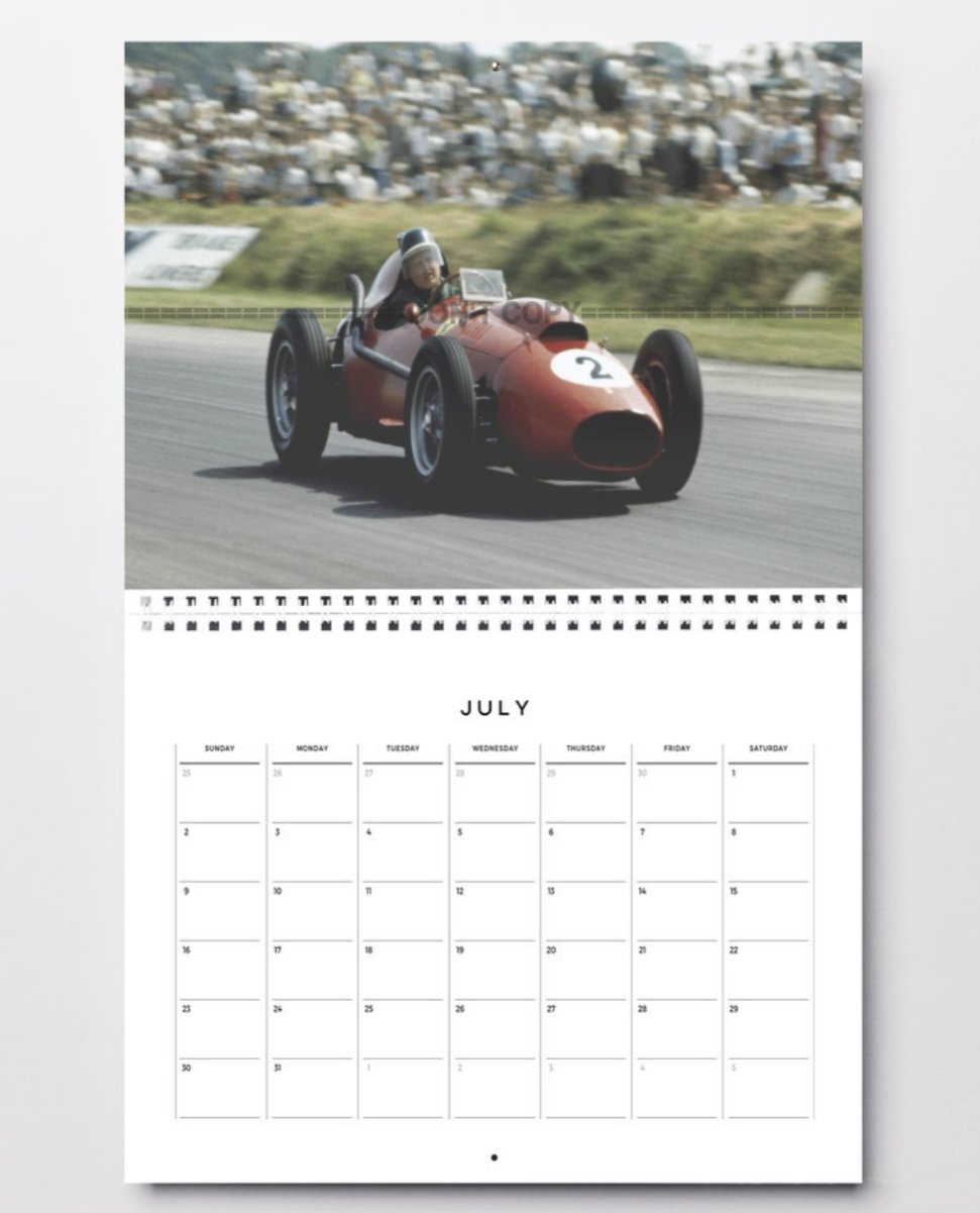 Photo Mike Hawthorn – Ferrari Dino 246 – Grand Prix F1 (1958) – Course – 15×20