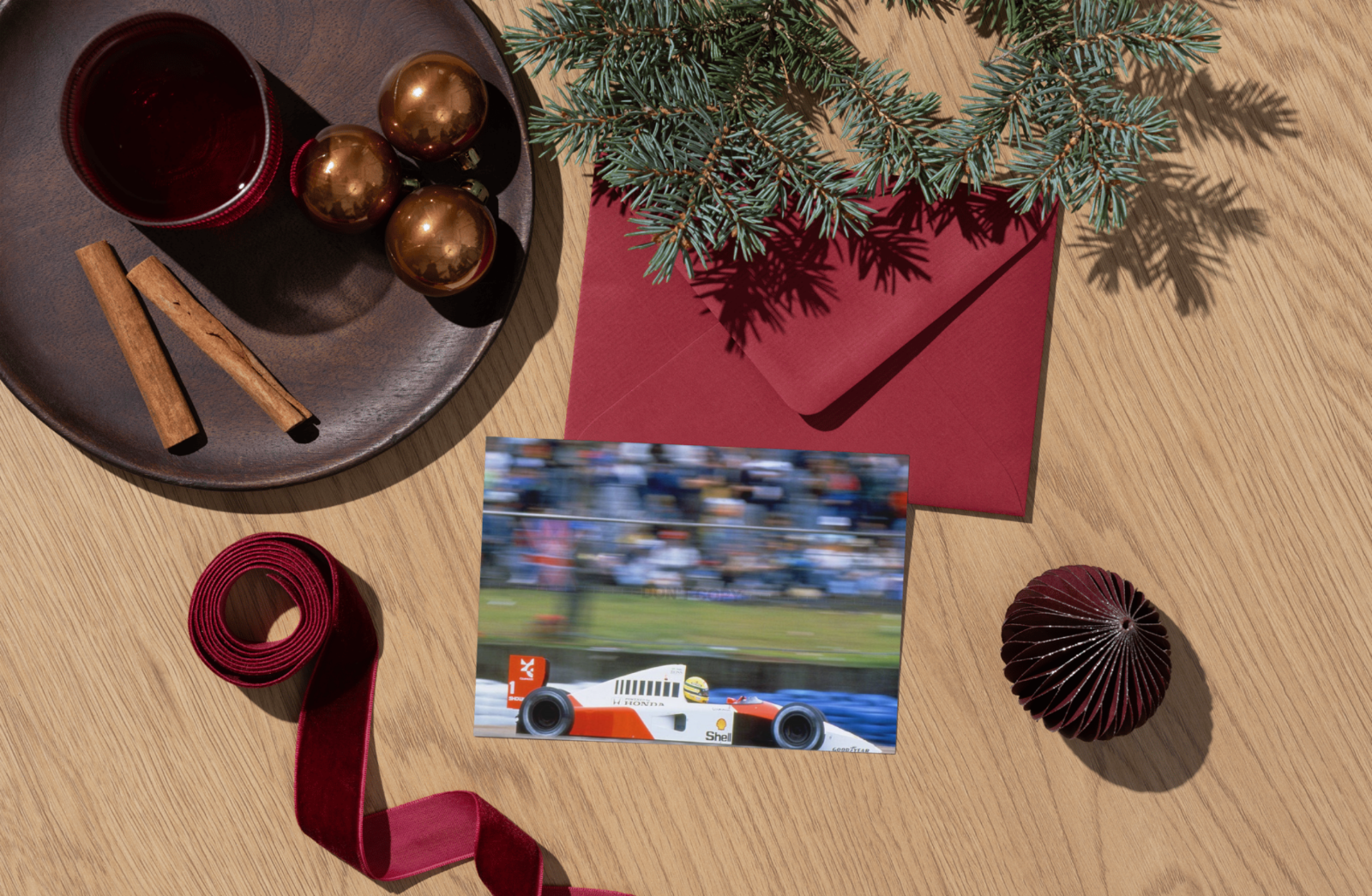 Photo Ayrton Senna – GP de Grande-Bretagne F1 1991 – McLaren-Honda MP4/6 – 15×20