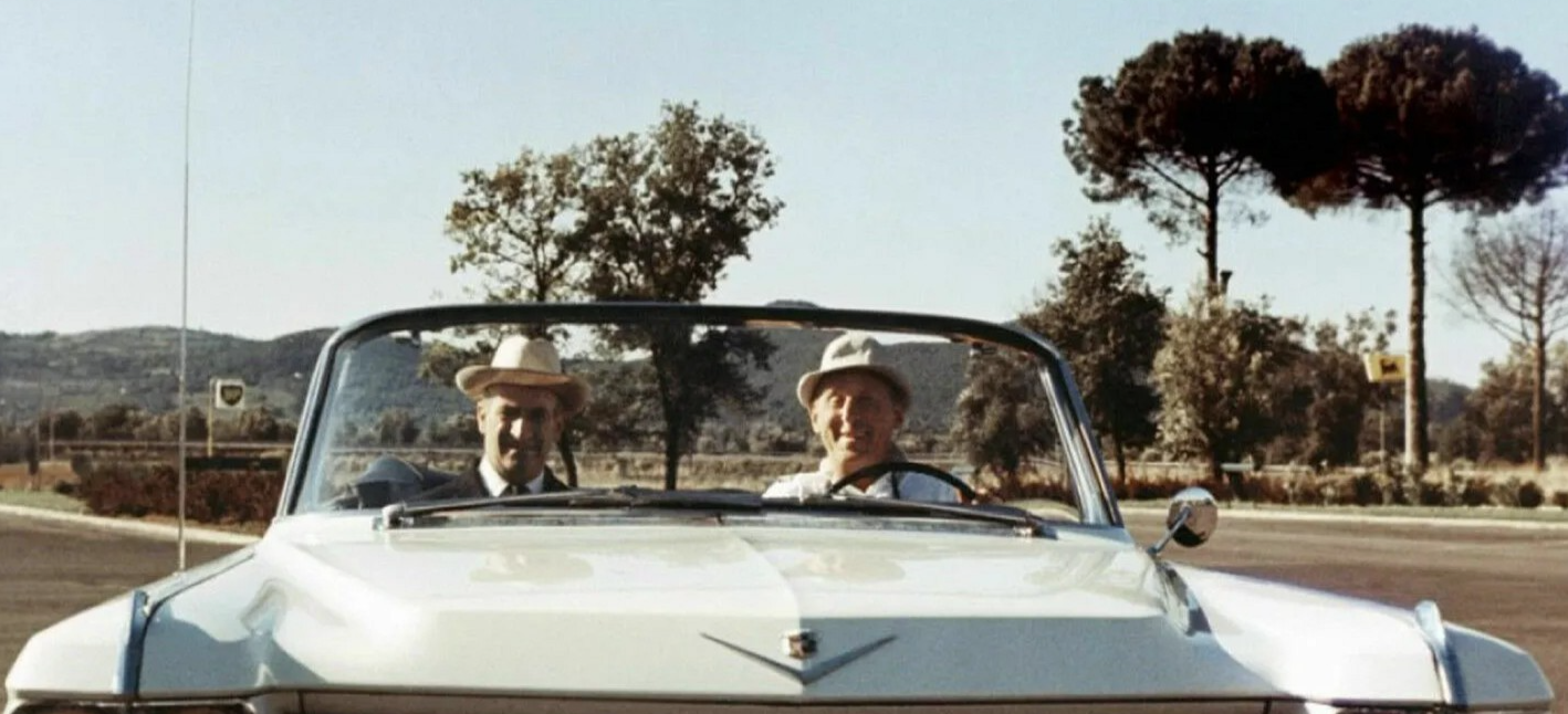 Photo Louis de Funès & Bourvil – Le Corniaud (1965) – Scène Route Cinéma – 15×20