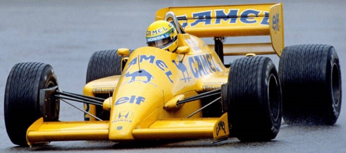 Photo Ayrton Senna - Lotus-Honda – GP de Belgique 1987 Spa-Francorchamps – 15×20