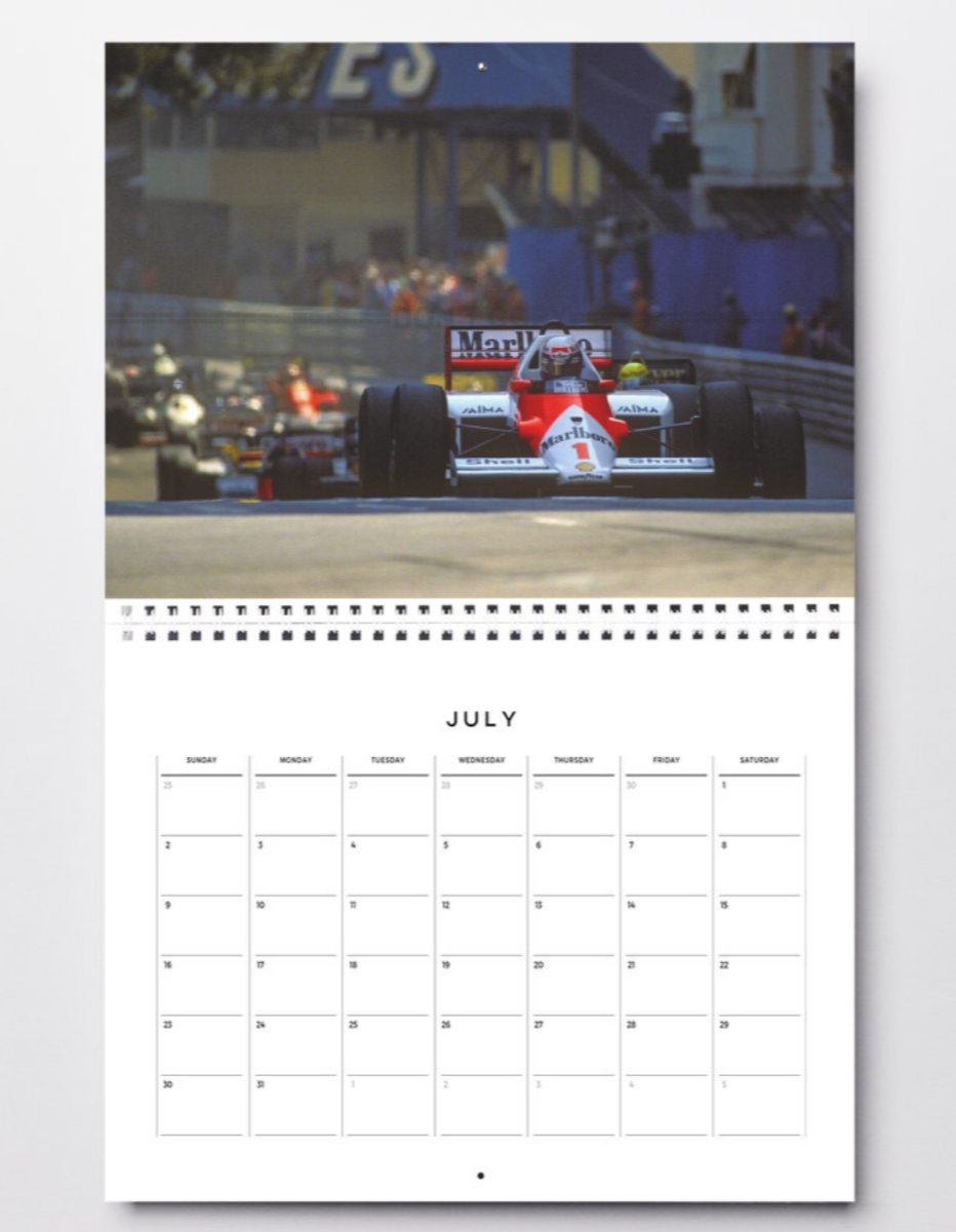 Photo Alain Prost devant Ayrton Senna – GP de Monaco F1 – Duel mythique – 15×20