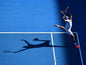 Photo Roger Federer sur le court bleu lors de l'Open d'Australie, 2018 - 15 x 20