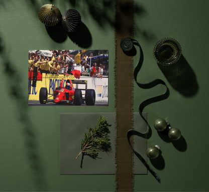 Photo Alain Prost – Ferrari 641 – Grand Prix F1 Circuit Paul Ricard 1990 – 15x20