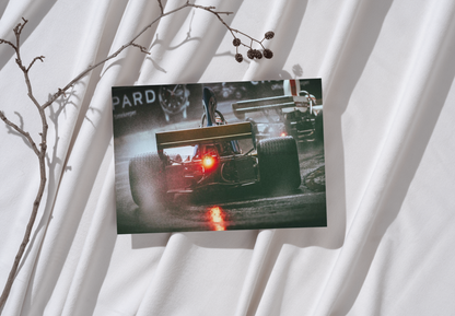 Photo Formule 1 – GP de Monaco – Course sous la pluie – Nuit & reflets – 15×20