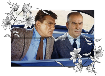 Photo Jean Marais & Louis de Funès – Fantômas 1964 – Scène Culte Cinéma - 15x20
