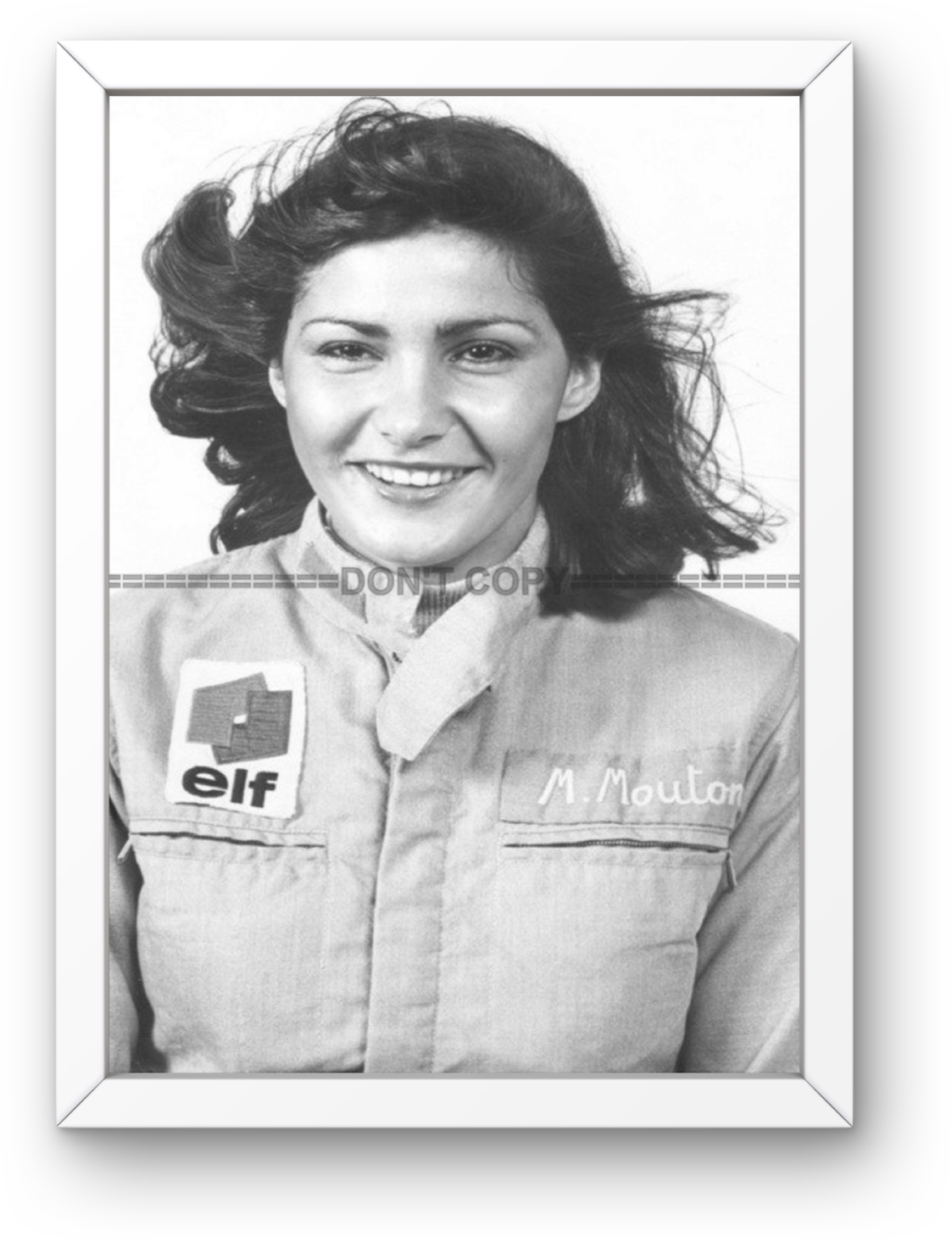 Photo Encadrée Michèle Mouton Pilote WRC Rallye - (Cadre Bois Blanc) - 15x20