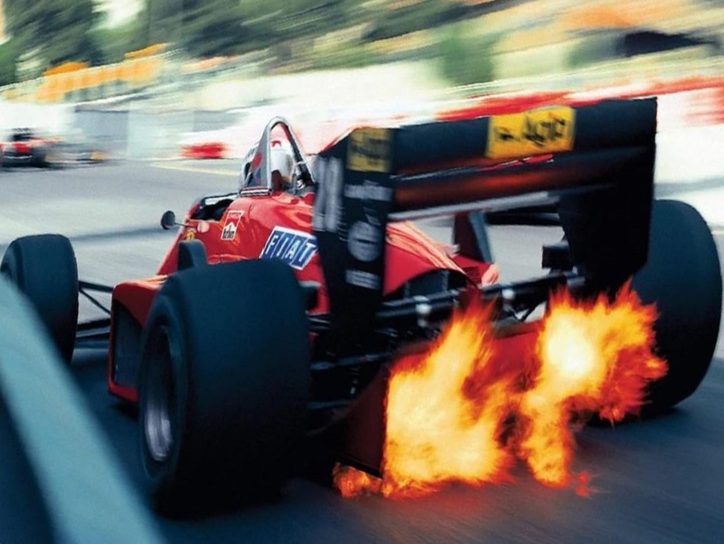 Photo S. Johansson – Ferrari 156-85 – Grand Prix F1 Monaco 1985 – Course – 15×20