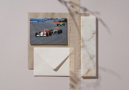 Photo Ayrton Senna & Alain Prost – GP d’Afrique du Sud (1993) – Duel F1 – 15x20