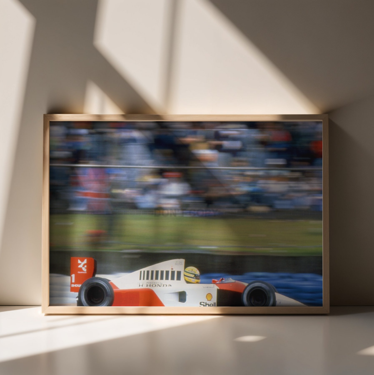 Photo Ayrton Senna – GP de Grande-Bretagne F1 1991 – McLaren-Honda MP4/6 – 15×20