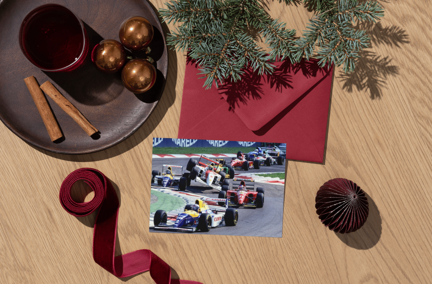 Photo Ayrton Senna – Duel avec Damon Hill – GP de Monza 1993 – Formule 1 – 15×20