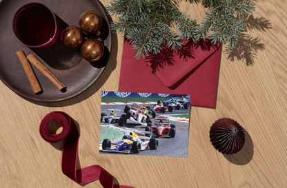 Photo Ayrton Senna – Duel avec Damon Hill – GP de Monza 1993 – Formule 1 – 15×20