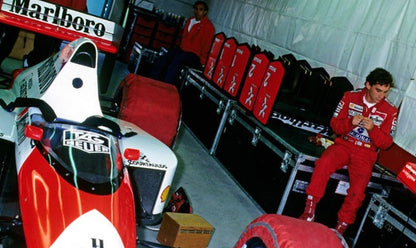 Photo Ayrton Senna – McLaren MP4/5 – Montréal 1989 – Stand F1 – Marlboro – 15×20