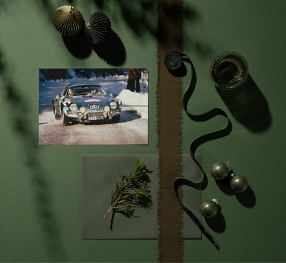 Photo Andruet & Biche – Alpine A110 – Rallye Monte-Carlo (1973) – Neige – 15×20