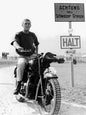 Photo Steve McQueen sur sa Triumph TR6 Trophy - La Grande Évasion (1963) - 15×20